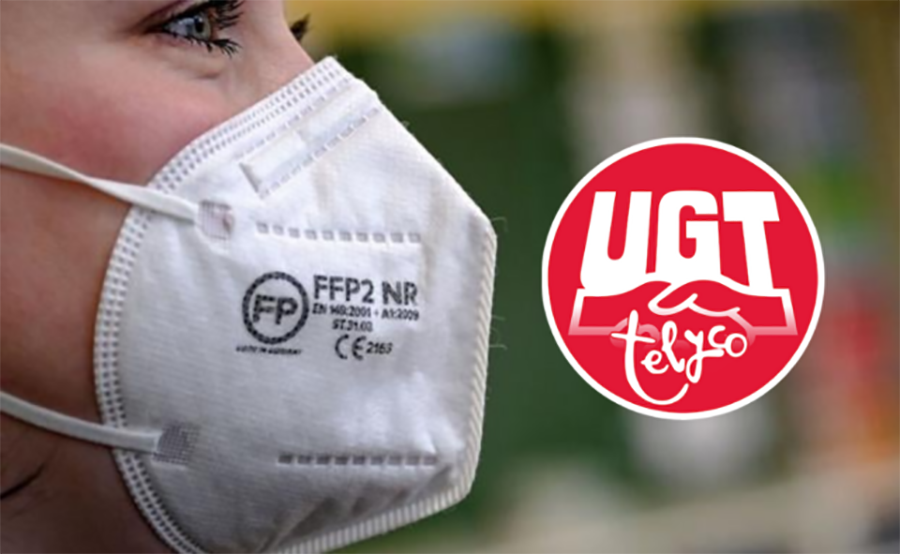 UGT Telyco consigue las mascarillas FFP2 para los puntos de venta